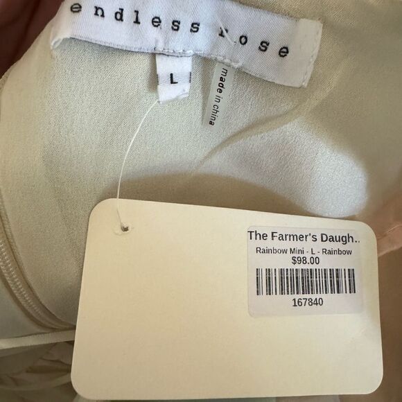 NWT Endless Rose Pastel Ombré Puff Sleeve Mini Dress - Picture 8 of 9